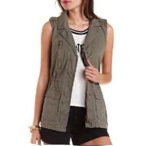 Like New Army Green Military Vest Size Small